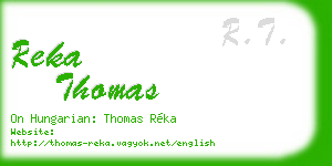 reka thomas business card