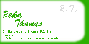 reka thomas business card